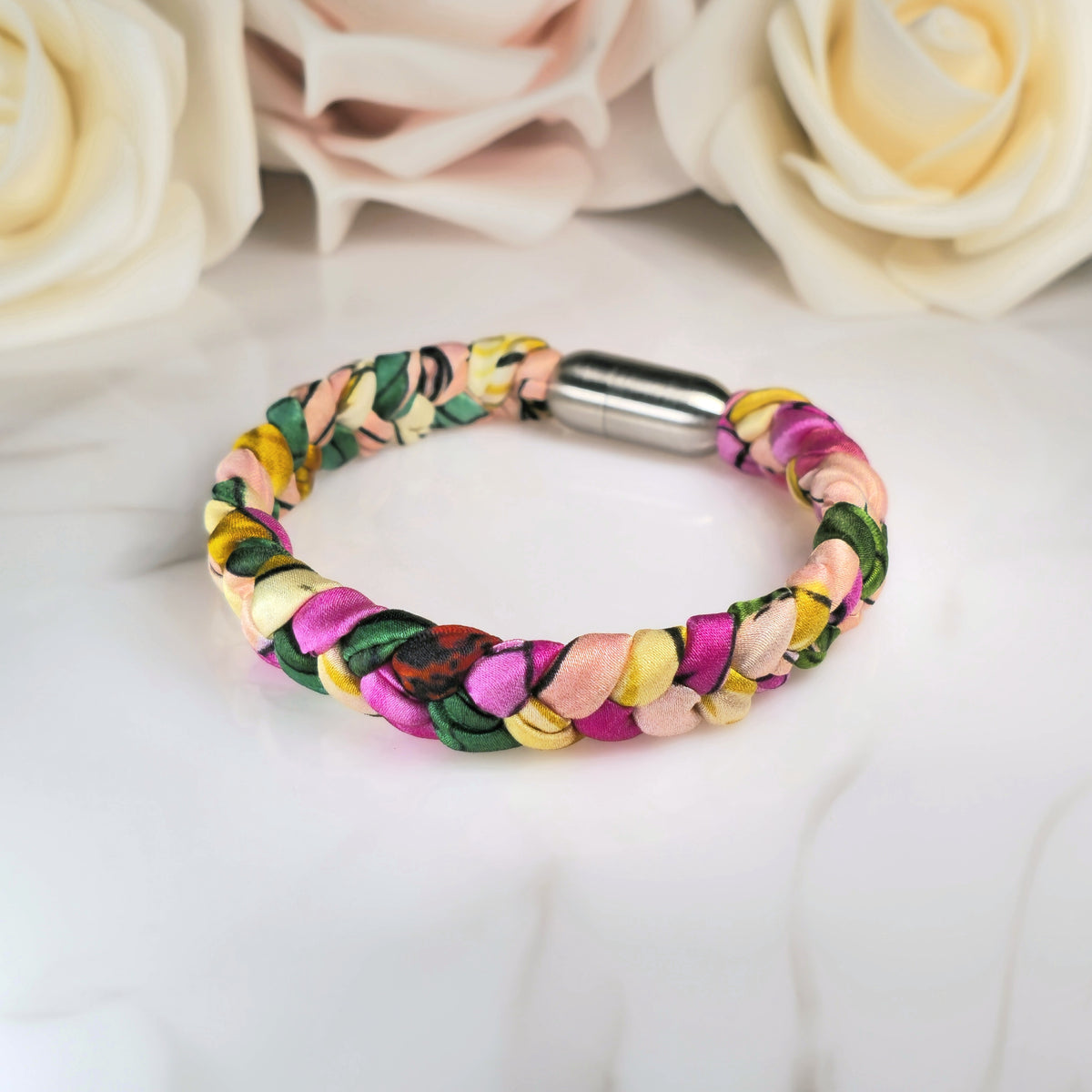 Seidenarmband Rosa Pink