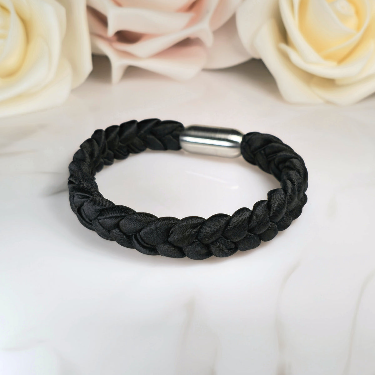 Seidenarmband Schwarz