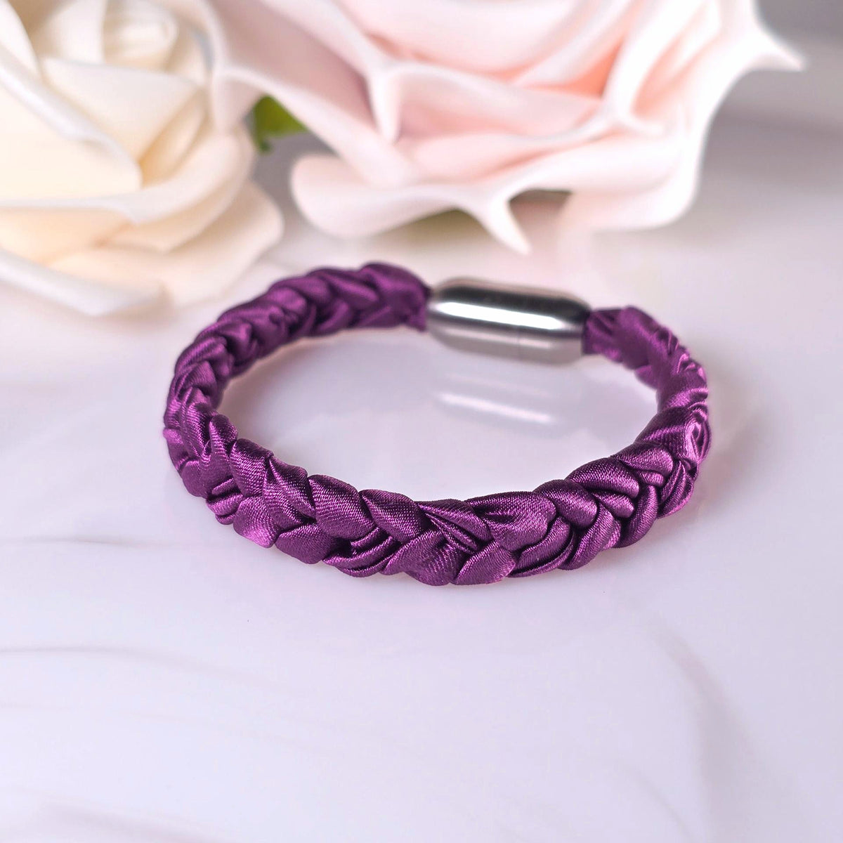 Armband in Lila aus echter Seide | Silk Pure