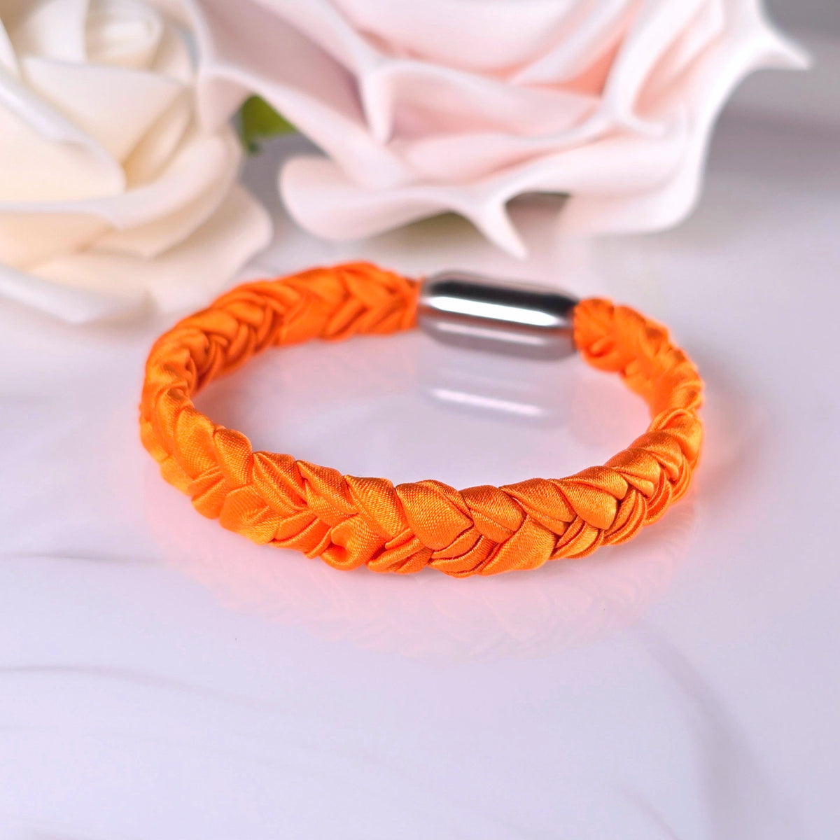 Armband in Orange aus echter Seide | Silk Pure