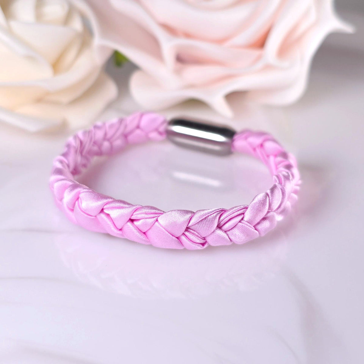 Armband in Rosa aus echter Seide | Silk Pure